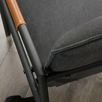 Sauder Boulevard Cafe Metal Lounge Chair in Charcoal Gray