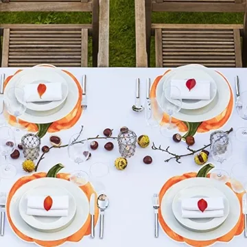 Vibrant Pumpkin Paper Place Mats for Autumn Celebrations