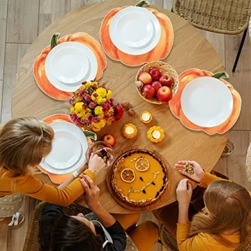Vibrant Pumpkin Paper Place Mats for Autumn Celebrations