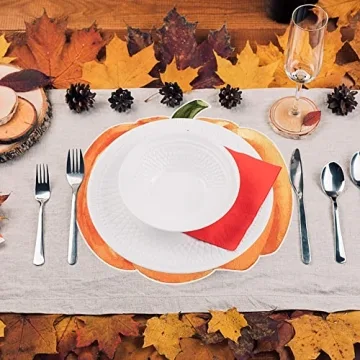 Vibrant Pumpkin Paper Place Mats for Autumn Celebrations
