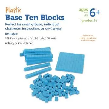 Learning Resources Base Ten Blocks Smart Pack, Early Childhood Math Skills, Ages 5+, Multicolor