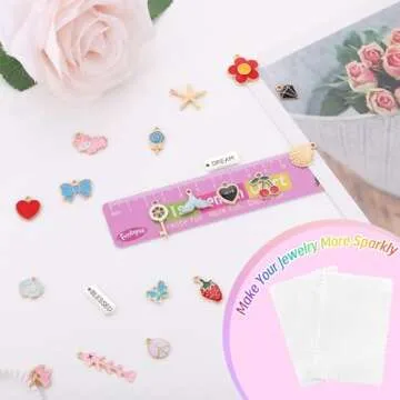 Funtopia Charms for Jewelry Making, 310pcs Gold Enamel Charms for Bracelets Necklace Keychain Earring Making, Assorted Cute Metal Pendants Bulk for DIY Craft Supplies