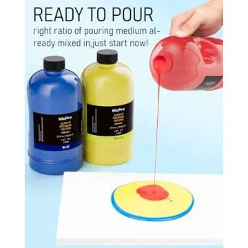 Nicpro Large Bulk Acrylic Pour Paint Set