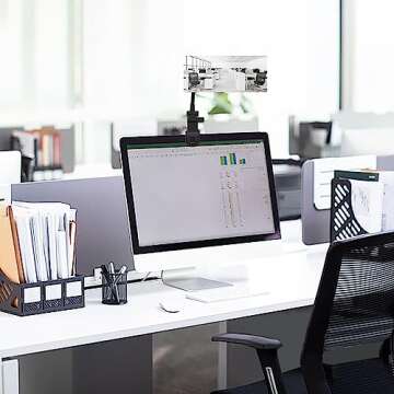 Clifod Clip on Mirror For Monitor Desk Rear View, Office Security Cubicle Mirror to See Behind You for the Safety, Clip Convex Mirror with Flexible Arm for Lash Content Creators