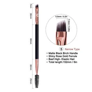 Eyebrow Tint Brush for Eyebrow Henna Brow Tint - Spoolie Eyebrow Brush for Brow Henna - Lash Tint Brush Comb for Eyelash Tint - Angled Eyebrow Brush by Existing Beauty