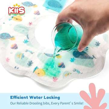 KIIS Disposable Baby Bibs for Mess-Free Baby Feeding