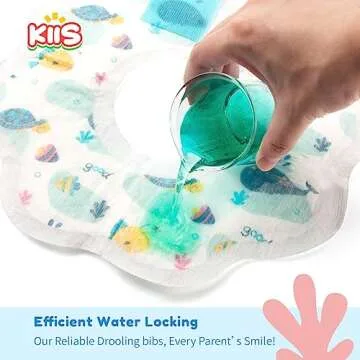 KIIS Disposable Baby Bibs for Mess-Free Baby Feeding