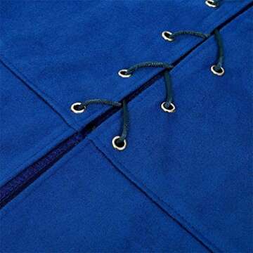 frawirshau Renaissance Costume Men Halloween Pirate Costume Men Viking Medieval Costume Renaissance Outfit Blue S