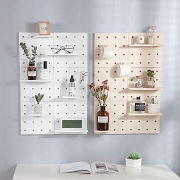 Craveit Control Your Wall Plastic Pegboard Wall Organization Storage (Cream)