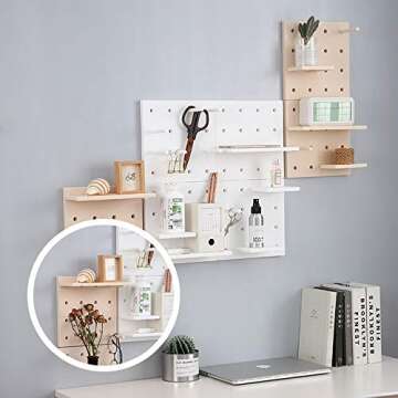 Craveit Control Your Wall Plastic Pegboard Wall Organization Storage (Cream)