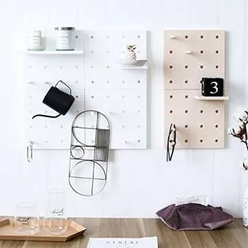 Craveit Control Your Wall Plastic Pegboard Wall Organization Storage (Cream)