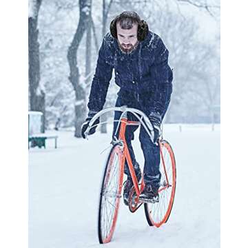 Unisex Simple Black Ear Muffs Women Faux Furry Ear Muffs Winter Women Outdoors Women's Earmuffs for Women Winter Fuzzy Earmuffs, Black