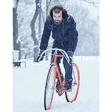 Unisex Simple Black Ear Muffs Women Faux Furry Ear Muffs Winter Women Outdoors Women's Earmuffs for Women Winter Fuzzy Earmuffs, Black