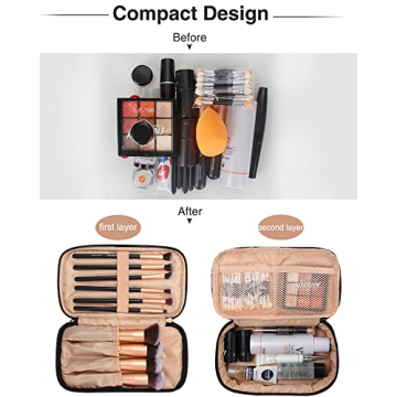 Relavel Makeup Bag - Compact Travel Makeup Organizer
