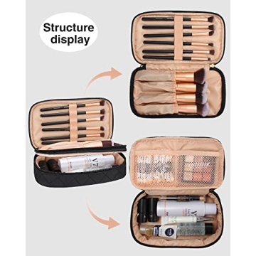 Relavel Makeup Bag - Compact Travel Makeup Organizer
