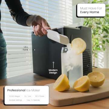 Portable Ice Machine - Instant Ice Maker by Relek for Home and Outdoors