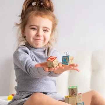 SainSmart Jr. 40PCS Wooden ABC Blocks for Toddlers