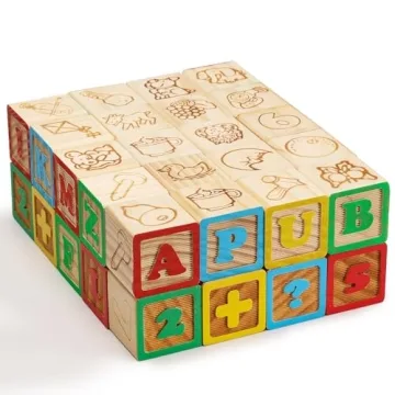 SainSmart Jr. 40PCS Wooden ABC Blocks for Toddlers
