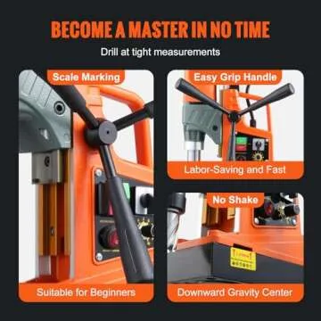 VEVOR Mag Drill Press, 1400W 2" Boring Diameter, 2922lbf Power Magnetic Drill, 810 PRM, 10-Speed, 1-second Release Drill Arbor, Electric Drilling Machine for Metal Surface and Home Improvement