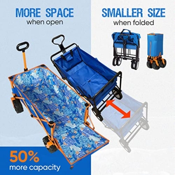 Collapsible Heavy Duty Beach Wagon for Outdoor Fun