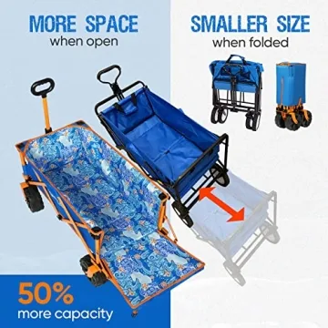 Collapsible Heavy Duty Beach Wagon for Outdoor Fun