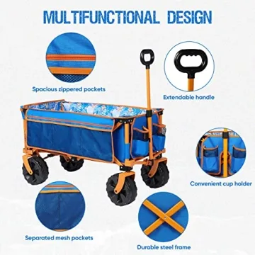 Collapsible Heavy Duty Beach Wagon for Outdoor Fun
