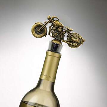 Vintage Motorcycle Wine Stoppers - Unique Gifts for Men