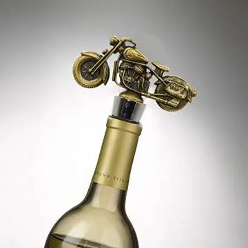 Vintage Motorcycle Wine Stoppers - Unique Gifts for Men