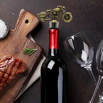 Vintage Motorcycle Wine Stoppers - Unique Gifts for Men