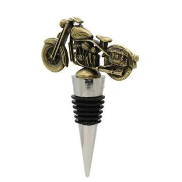 Vintage Motorcycle Wine Stoppers - Unique Gifts for Men