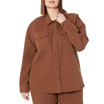 The Drop Women's Demi Loose Fit Shirt Jacket