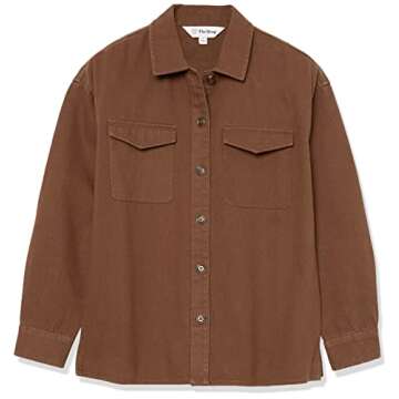 The Drop Women's Demi Loose Fit Shirt Jacket