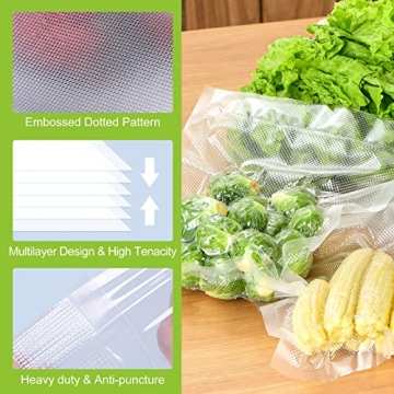 Vacuum Food Sealer Rolls Bags, BPA Free, 2 Pack