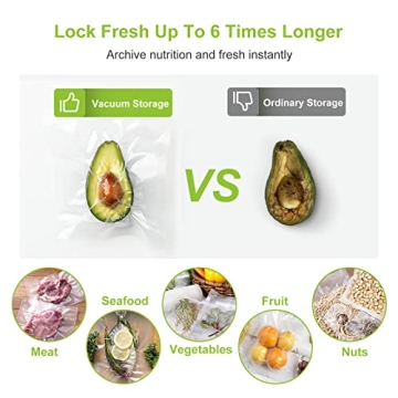 Vacuum Food Sealer Rolls Bags, BPA Free, 2 Pack