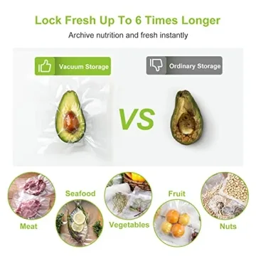 Vacuum Food Sealer Rolls Bags, BPA Free, 2 Pack