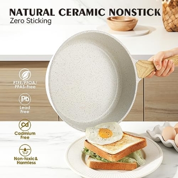SENSARTE 12-Inch Nonstick Ceramic Saute Pan for Healthy Cooking