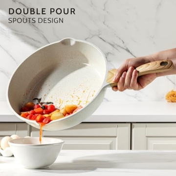 SENSARTE 12-Inch Nonstick Ceramic Saute Pan for Healthy Cooking