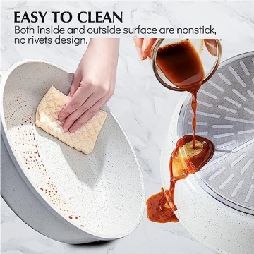 SENSARTE 12-Inch Nonstick Ceramic Saute Pan for Healthy Cooking