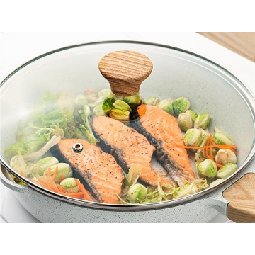 SENSARTE 12-Inch Nonstick Ceramic Saute Pan for Healthy Cooking