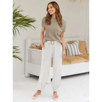 LILLUSORY Two 2 Piece Sets Womens 2025 Spring Summer Matching Lounge Sweatsuits Sweat Suits Trendy Travel Beach Vacation Fashion Resort Wear Outfits Knit Loungewear Clothes Clothing White L