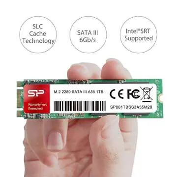 Silicon Power 1TB A55 M.2 SATA SSD | Fast Internal Storage