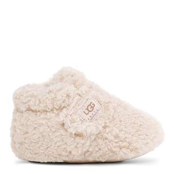 UGG Unisex-Baby Bixbee Boot, Natural Curly Faux Fur, 02/03