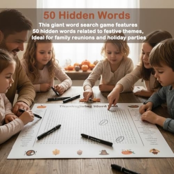 Jumbo Thanksgiving Word Search Poster for Holiday Fun
