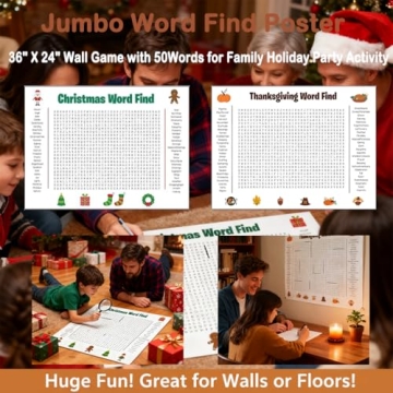 Jumbo Thanksgiving Word Search Poster for Holiday Fun