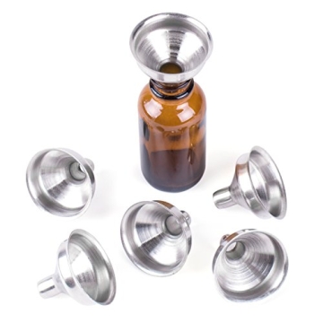 Super Z Outlet 1.25" Stainless Steel Mini Funnels for Miniature Bottles, Essential Oils, DIY Lipbalm...