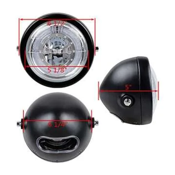 Astra Depot 6.5" CREE LED Motorcycle Headlight & Grill