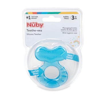 Nuby Teethe-eez Silicone Teether with Case for Infants