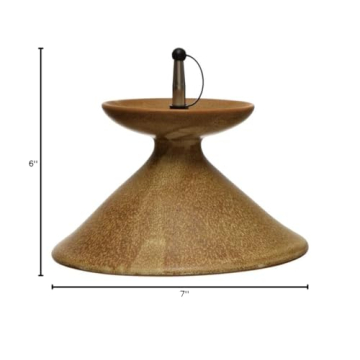 Elegant Bloomingville Stoneware Oil Cruet in Caramel Color