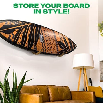 COR Surf Bamboo Wall Rack for Longboards and Shortboards