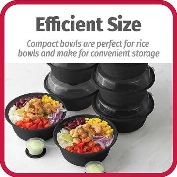 GoodCook Meal Prep Bowl Set - Microwave & Dishwasher Safe Containers